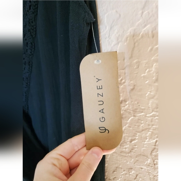 Gauzey Black 100% Cotton Sleeveless Jumpsuit w/ Pockets Small NWT - Picture 5 of 6